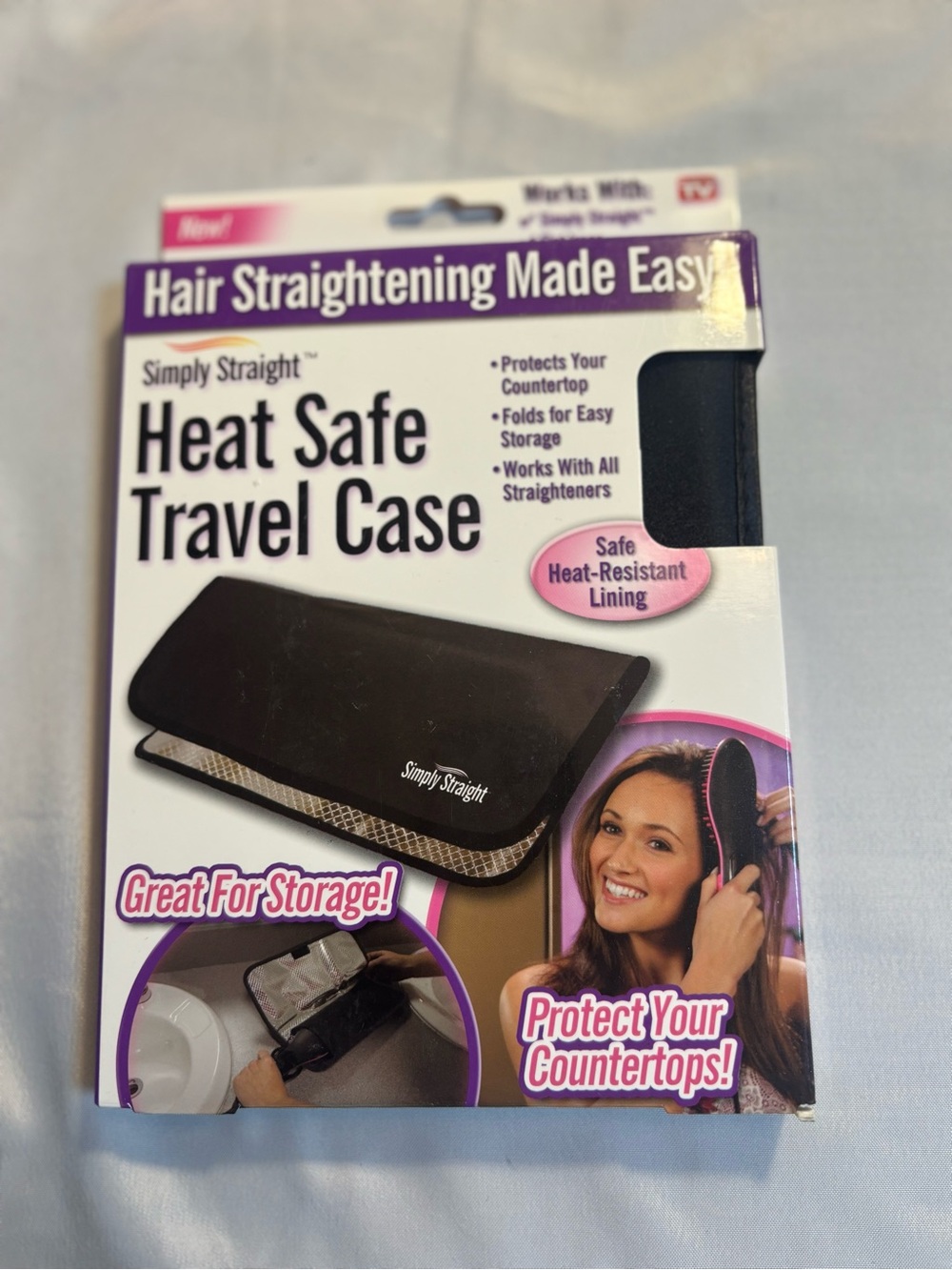 Simply Straight Heat-Safe Travel Case As Seen On TV New in Box